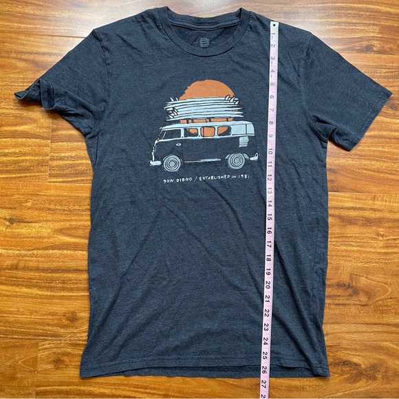 Sun Diego Dark Gray Retro Van Crew Neck Short Sleeve T-Shirt Size Small - Picture 9 of 10
